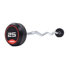 Jordan classic rubber barbell with curl bar