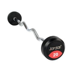 Rubber Barbells with Curl Bars (Individual)