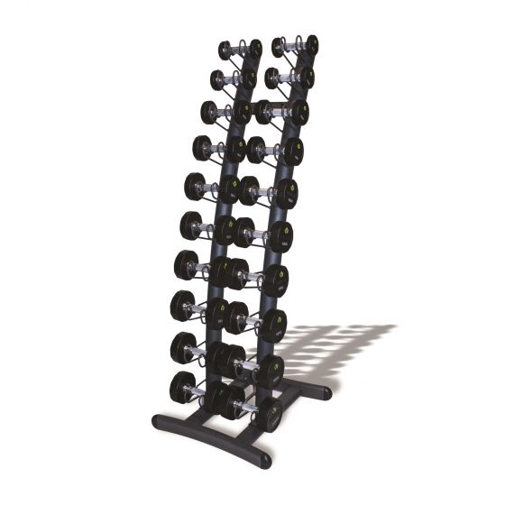 Upright Dumbbell Rack with 10 Pairs PU Dumbbells (1kg-10kg)